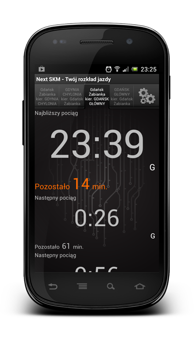Wizualizacja programu na telefonie